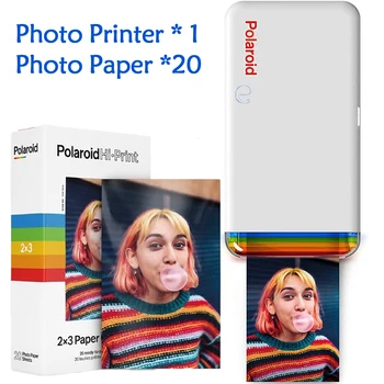Polaroid HiPrint Impressora de Fotos de telemóvel Bluetooth impressora portátil para Oi Impressão 2x3 polegadas pegajoso foto 20sheets