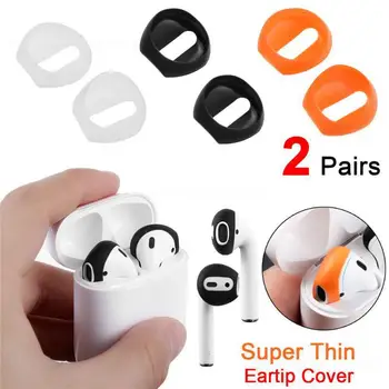 Pares de Almofadas de Ouvido de Silicone para AirPods 1/2 para o iPhone 14 13 11 Fones de Ouvido, Tampões de Fones de Caso (AirPods Não Incluído)