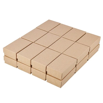 24PCS Papel de embalagem de Presente Caixa Pequena de Papel Kraft Caixa de Jóias Artesanais Embalagem de Papelão Caixa de Presente a Decoração do Casamento