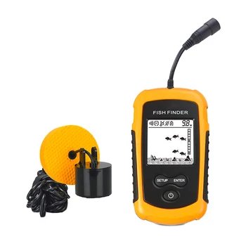 Portátil Pesca Sonar Detector de Detecção de Profundidade de 100M, Utilizando 4*AAA Bateria de Pesca Finder Adequado para Lagoas/Lagos e dos Oceanos