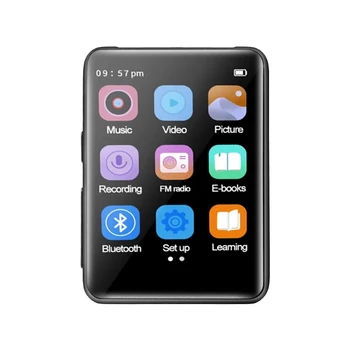 2,5 Polegadas, MP3 Player Bluetooth WalkmanWomen HD IPS com Tela de Toque de Alta Definição de Áudio Player Portátil com Cartão de Memória de 4GB