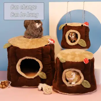 Útil Hamster Ninho Compacto animal de Estimação Esconderijo Hamster Casa Ninho Nenhuma Deformação de Flanela Hamster Casa de Esquilo
