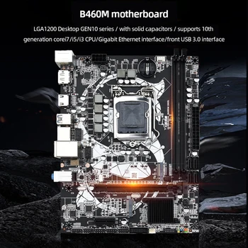 B460M ambiente de Trabalho Mobo 2 DDR4 32GB LGA1200 Desktop placa-mãe PCI-E 3.0 16X DP HD NVME/NGFF M. 2 2 USB3.0/USB2.0 para Core I3/i5/i7 CPU