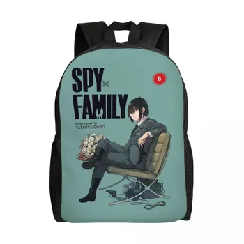 Personalizado Spy X Família Loid Falsário Anime Mochila Homens Mulheres Casual Bookbag para a Faculdade Sacos de Escola