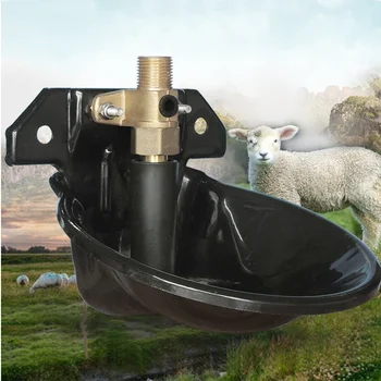 Automático ovelhas bacia de água, de ferro fundido, beber cabra cordeiro bebedor de água tigela de cobre com válvula de 20mm tubo de fazenda equipamento para alimentação