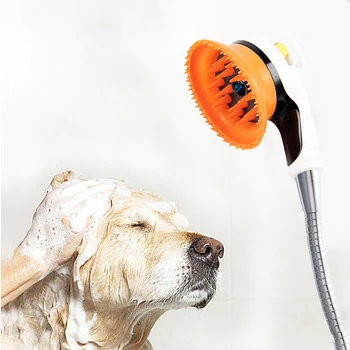 Cabeça De Chuveiro Cão Macio Tentáculo Massagem Banho De Cabeça Conveniente Cão Gato De Material De Limpeza Pet Shop Atacado Acessórios Para Cães