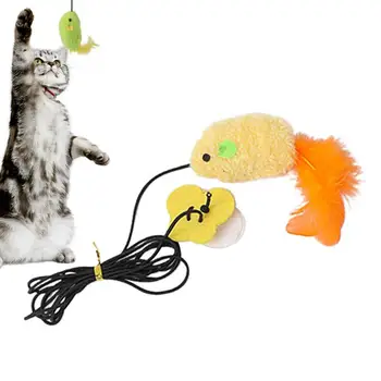 Gato Provocando Brinquedo Pingente Provocando Gato Varinha, Com Som, Mouse Mordida Pet Resistentes Companheiro De Brinquedo Para Pequenas, Médias E Grandes Gatos