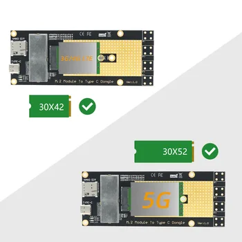 M. 2(M. 2) 3G/4G/5G do Módulo Tipo C /Adaptador USB 3.0 com NANO SIM Slot para cartão RM500Q/RM500U /GM800/ SIM8200 Módulo