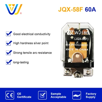Jqx - 58f / 1z Электрический ток 80A 60A Мощное реле WJ180 JQX 12V - 24V Высокочастотная машина