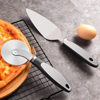 De aço inoxidável pizza faca Roda cortador de pizza, corte o Queijo pá de cozimento ferramenta de acessórios de cozinha de pizza pá