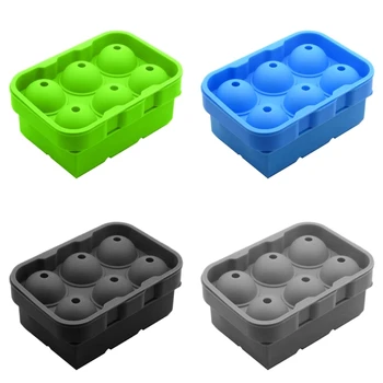 Conjunto de 2 Redondos e Quadrados, cubos de Gelo Moldes de cubos de Gelo Bandejas de Lado a fabricação de Ferramentas de Cubo de Gelo Maker para a Refrigeração de Bebidas Y1QB