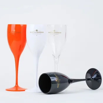 Champanhe Moet Flautas Copos de Plástico PP Copos de Vinho para máquina de lavar Loiça Acrílico Branco Champagne Vidro Transparente, Vidro de Vinho