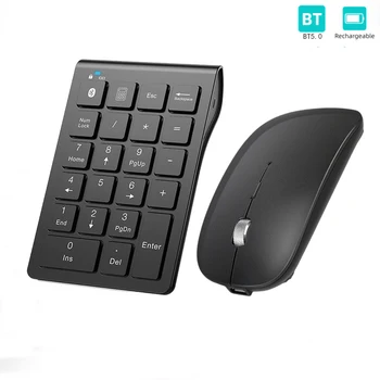 Sem fio Teclado Numérico Mini Bluetooth 22 Teclas do teclado numérico Contabilidade Financeira Teclado Numérico Extensões com Mouse sem Fio