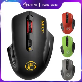 RYRA sem Fio Mouse Ergonômico Mouse de Computador PC Óptico Mause Com Receptor USB 4 Botões 2.4 G sem Fio Ratos 2000 DPI Para Laptop
