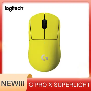 Novo Original Logitech G PRO X SUPERLIGHT Amarelo Wireless Gaming Mouse 25K DPI HERÓI Programável Jogos Grau de Desempenho