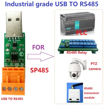 Ônibus Conversor USB para RS485 Conselho CH340 SP485 WIN10 MAC LINUX rep MAX485 MAX3485 SP3485 para PLC PTZ Modubs Modbus Módulo de Relé