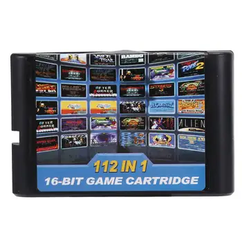 112 em 1 Cartucho de Jogo de 16-Bit Jogo de Cartucho para a Sega Megadrive Gênesis Cartucho de Jogo para PAL e NTSC