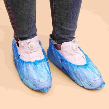100 Pcs Sapato Impermeável Capa De Sapatos Protetor De Casa Capas Para Botas De Plástico Descartáveis