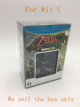 Claro transparente PET, caixa Para Wii U Para The Legend of Zelda: Twilight Princess Amiibo Visor de plástico PET Protector Caso de armazenamento