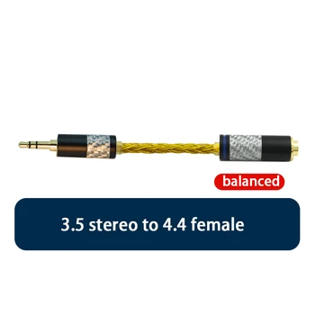 16Core desequilibrado cabo jack estéreo de 3,5 mm macho Plug de 3,5 mm a 2,5 mm 3.5 mm 4.4 mm 4pin xlr Fêmea de fone de ouvido fone de ouvido adaptar tieline