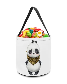 Fazenda Panda Aquarela Bonito Lenço De Casa, Decoração, Brinquedos De Armazenamento De Cesta De Doces Saco De Presentes Para As Crianças Tote Bolsa De Pano Favor De Partido Sacos