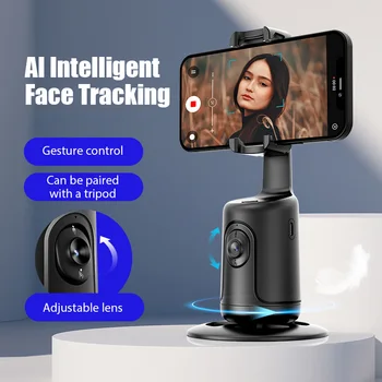 Selfie ficar com Estabilizador Automático de detecção de Rosto Destacável Telefone Clip sem Fio Selfie Vara Tripé Portátil Cardan Estabilizador