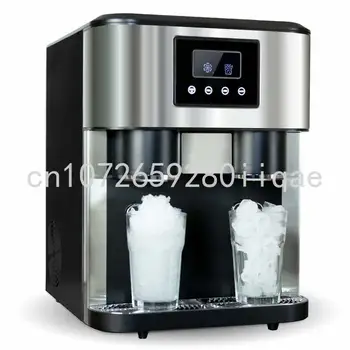 15kg Bancada da Auto-Limpeza da Cozinha de Casa Office Bar Mastigar Cubo de Gelo Pepita de fazer Gelo de Água Fria & Triturador de Gelo com Tanque Lado