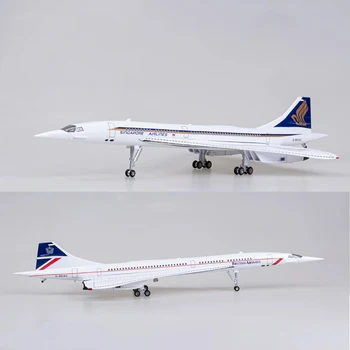 1:125 Escala em Singapura Concorde Modelo de Avião de Brinquedo de Resina Material de Suporte de Metal 50cm de Simulação de Avião Modelo Hobby Coleção