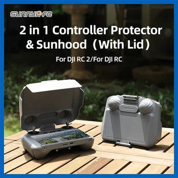 Sunnylife 2 em 1 Controlador de Protetor de Sol, Capa de Controlo de Varas Guarda Monitorar as Sombras Cobrem DJI RC 2/1 para Ar 3/ Mini Pro 3