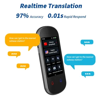 Portátil Z2 Áudio Tradutor de Máquina 109 Idioma Inteligente Traduzir off-line Em Tempo Real de Voz Inteligente AI de Voz, Foto de Tradução