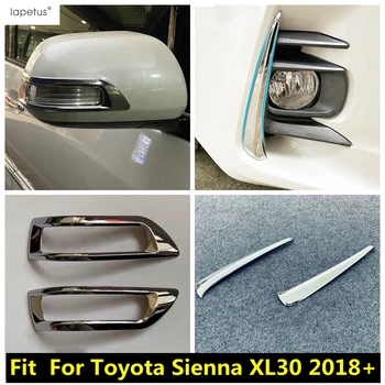 Faróis de Nevoeiro dianteiros Lâmpadas de Sobrancelha / Espelho Retrovisor Tampa da fita Guarnição de Ajuste Para o Toyota Sienna XL30 2018 - 2020 ABS Acessórios Cromados