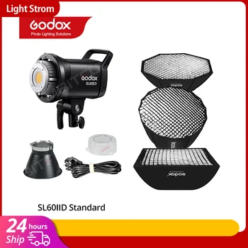 Godox 5600K SL60IID COB LED Luz de Vídeo 2.4 G sem Fio/Bluetooth, Controle de Iluminação Contínua Bowens de Montagem para Gravação de Vídeo