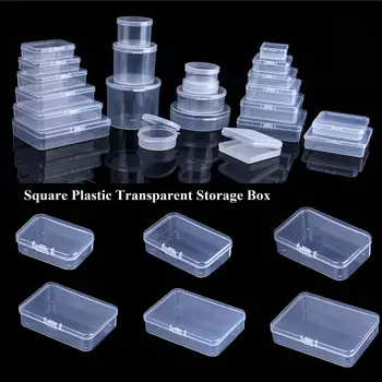 Caixa De Plástico Quente Quadrado Transparente Jóias Esferas Recipiente De Embalagem Caixas De Ferramentas Elétricas Titular